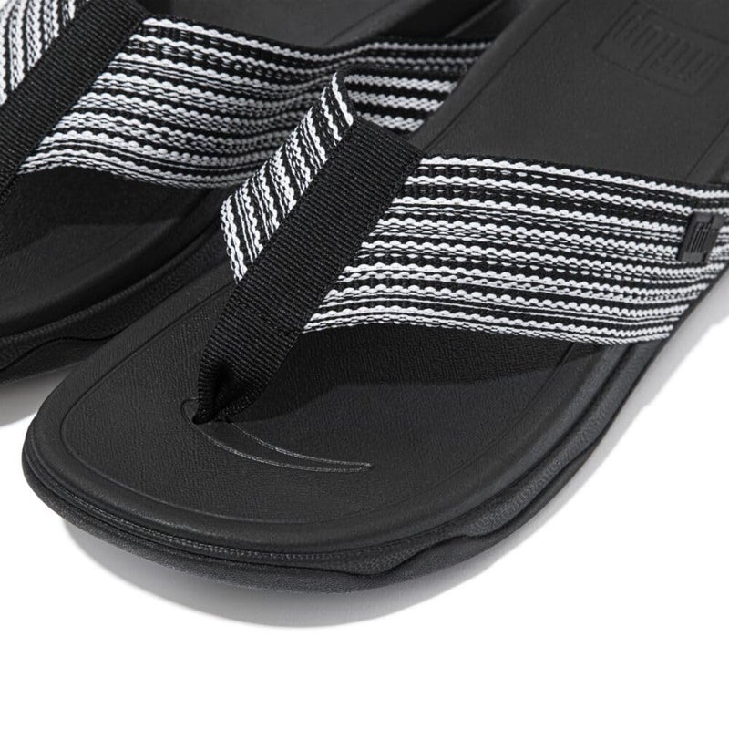 FitFlopâ„¢ Women's Surfaâ„¢ Flip Flop Sandal, All Black, Size 7 - Image 2